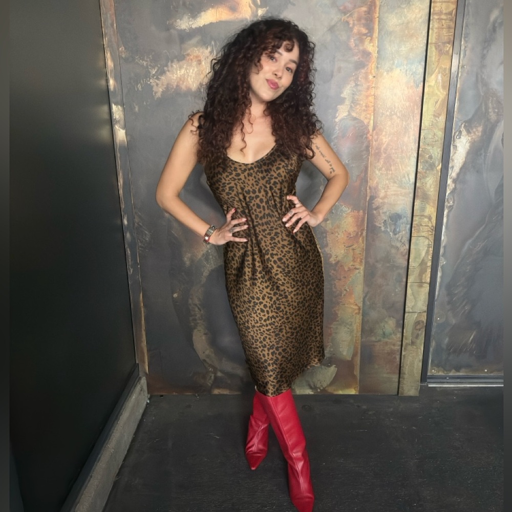 a new day Brown and Black Animal Print Dress